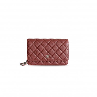 CHANEL CAVIAR QUILTED WALLET ON CHAIN WOC AP0250 (19*13*3cm)